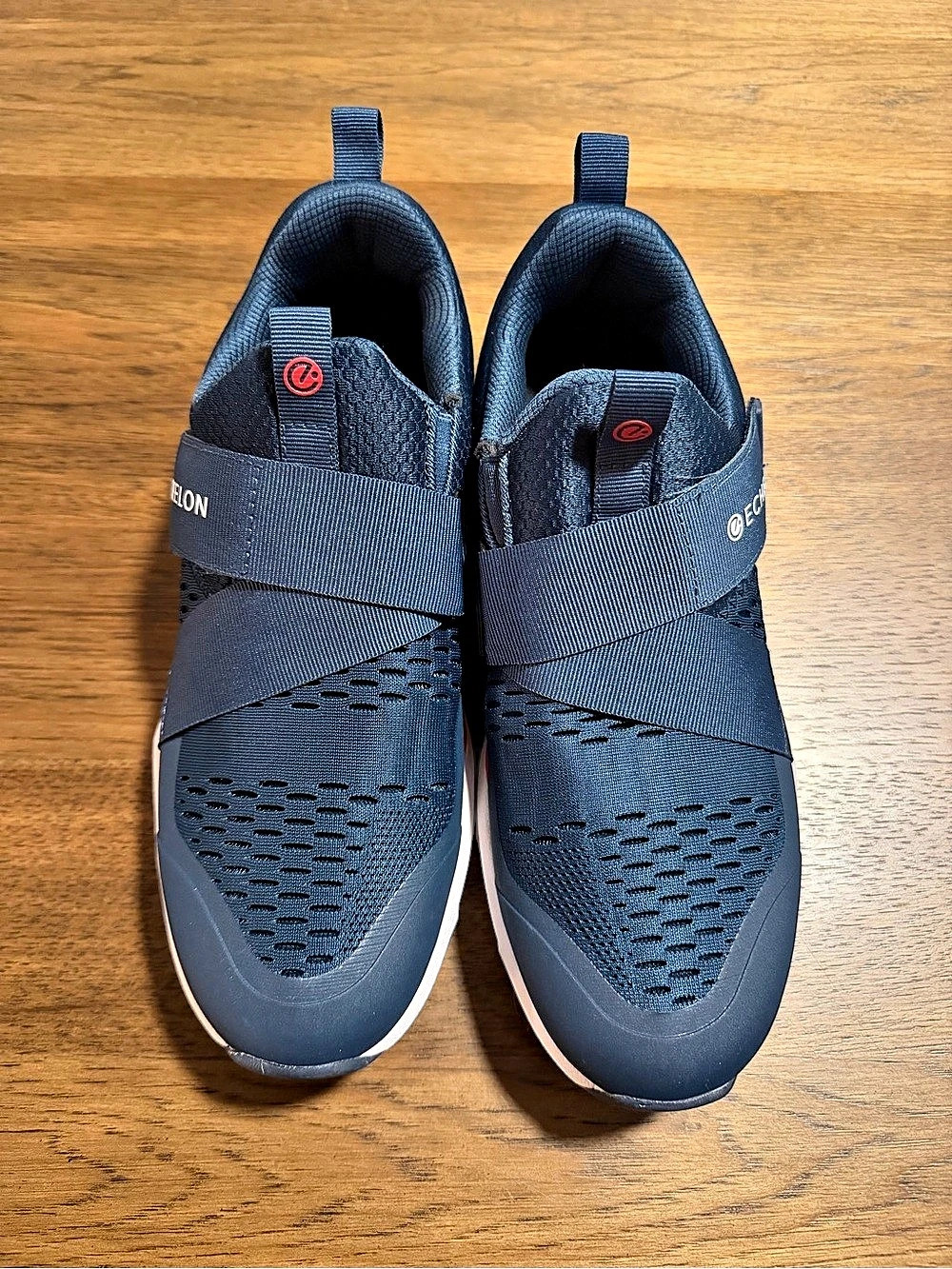 Echelon Indoor Cycling Shoes Color Block Sneakers Blue & Red US 9